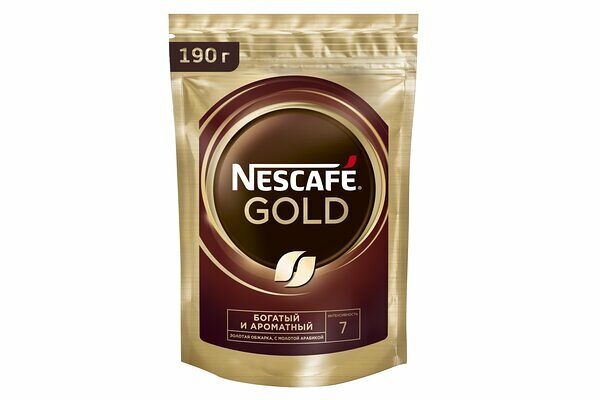 Кофе растворимый Nescafe Gold с добавлением жареного молотого