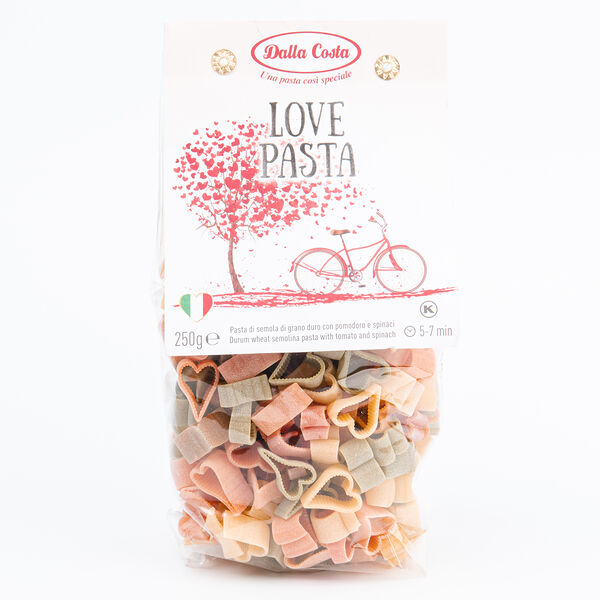 Макаронные изделия без яиц со шпинатом и томатами Любовь, Dalla Costa