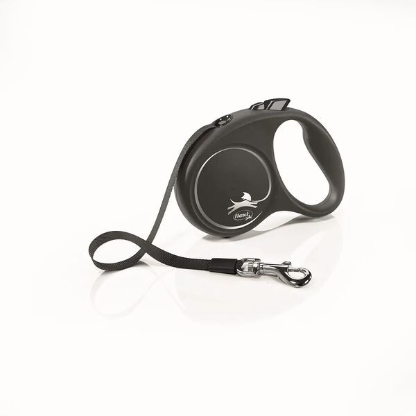 Flexi рулетка Black Design S до 15 кг (5 м лента) Серебряный