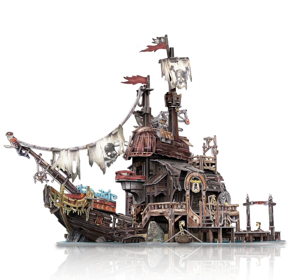 

Пазл CubicFun Пиратский корабль Тортуга 3D 218 деталей 10+, Китай