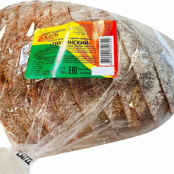 Хлеб Близученко А. л. Тихвинский ржано-пшеничный нарезка