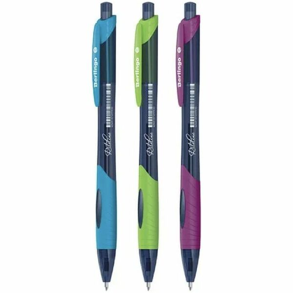 Ручка Berlingo Riteline шариковая автомат синяя 0.5 мм в ассортименте, 1 шт