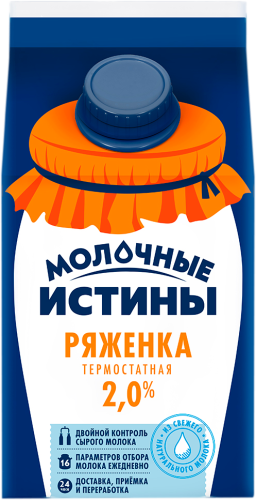 

Ряженка Молочные истины 2% 450 г
