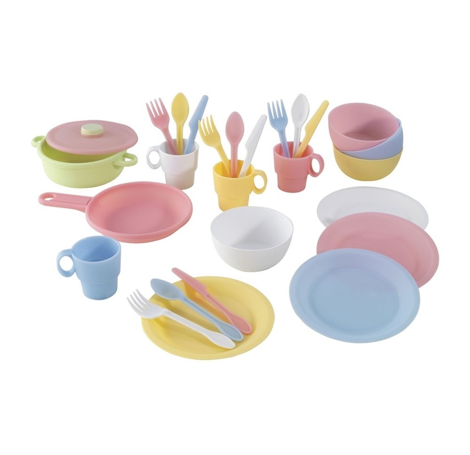 

Набор кухонной игровой посуды Pastel, KidKraft, США