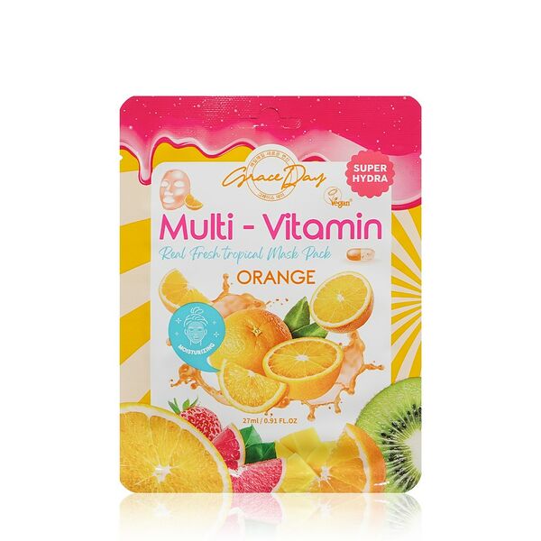 Выравнивающая маска для лица Grace Day Multi-Vitamin Orange с экстрактом апельсина