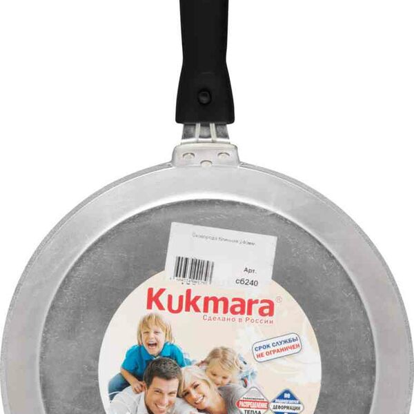 Блинная сковорода литая алюминиевая Kukmara без покрытия, 24 см