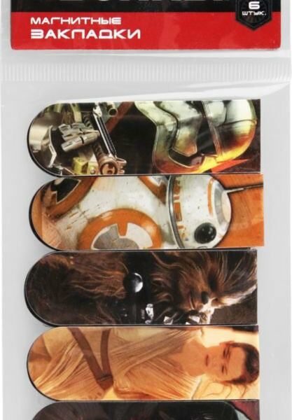 Закладки магнитные Centrum Звездные войны, 6 шт.