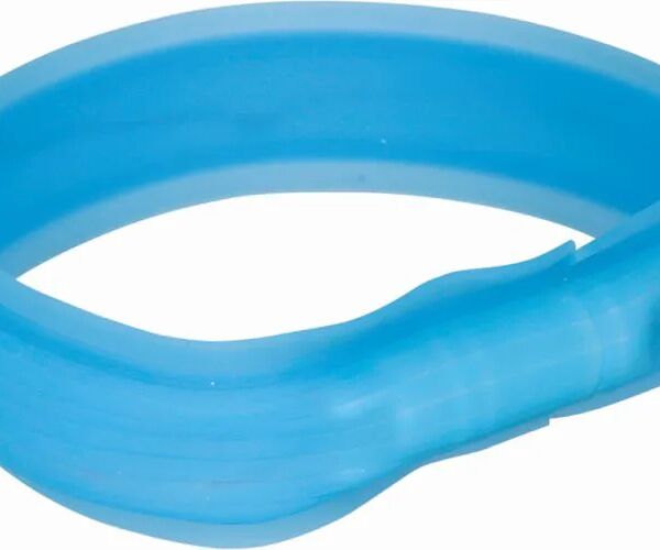 Мигающее кольцо для собак USB, L–XL: 70 см/30 мм, синий