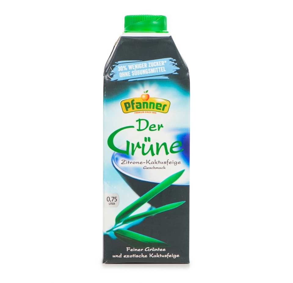 

Холодный зеленый чай Pfanner Ice Tea лимон и опунция с уменьшенным количеством сахара 0.75 л