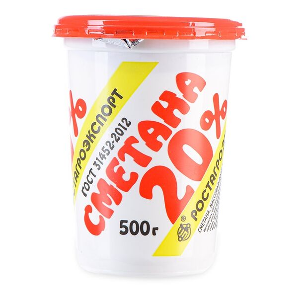 Сметана 20% Ростагроэкспорт 500г