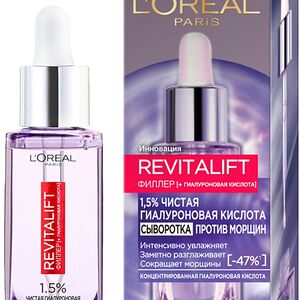 L’Oréal Paris, Сыворотка Ревиталифт Филлер для лица и шеи с 1,5% чистой гиалуроновой кислотой, 30мл