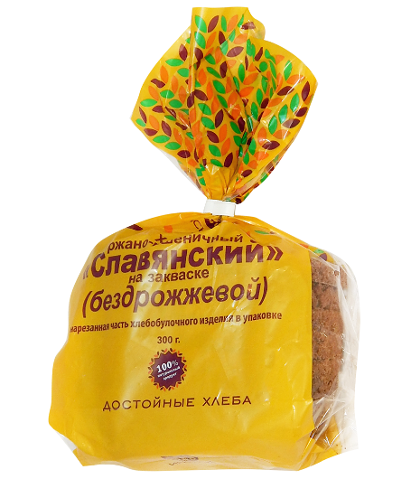 Хлеб ржано-пшеничный Хлебокомбинат Инской Славянский бездрожжевой в нарезке