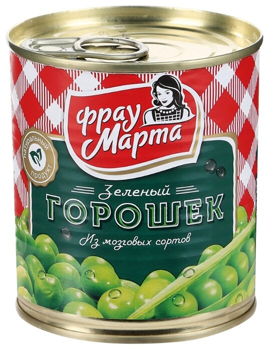 

Горошек консервированный Фрау Марта зеленый 310 г