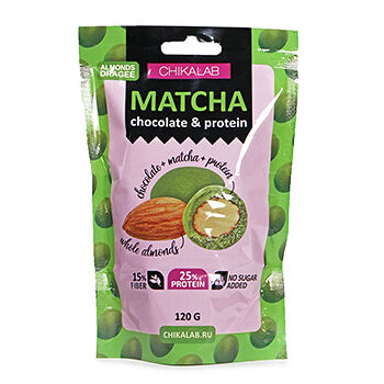 Драже миндаль CHIKALAB Миндаль-Белый шоколад-Матча 120 г