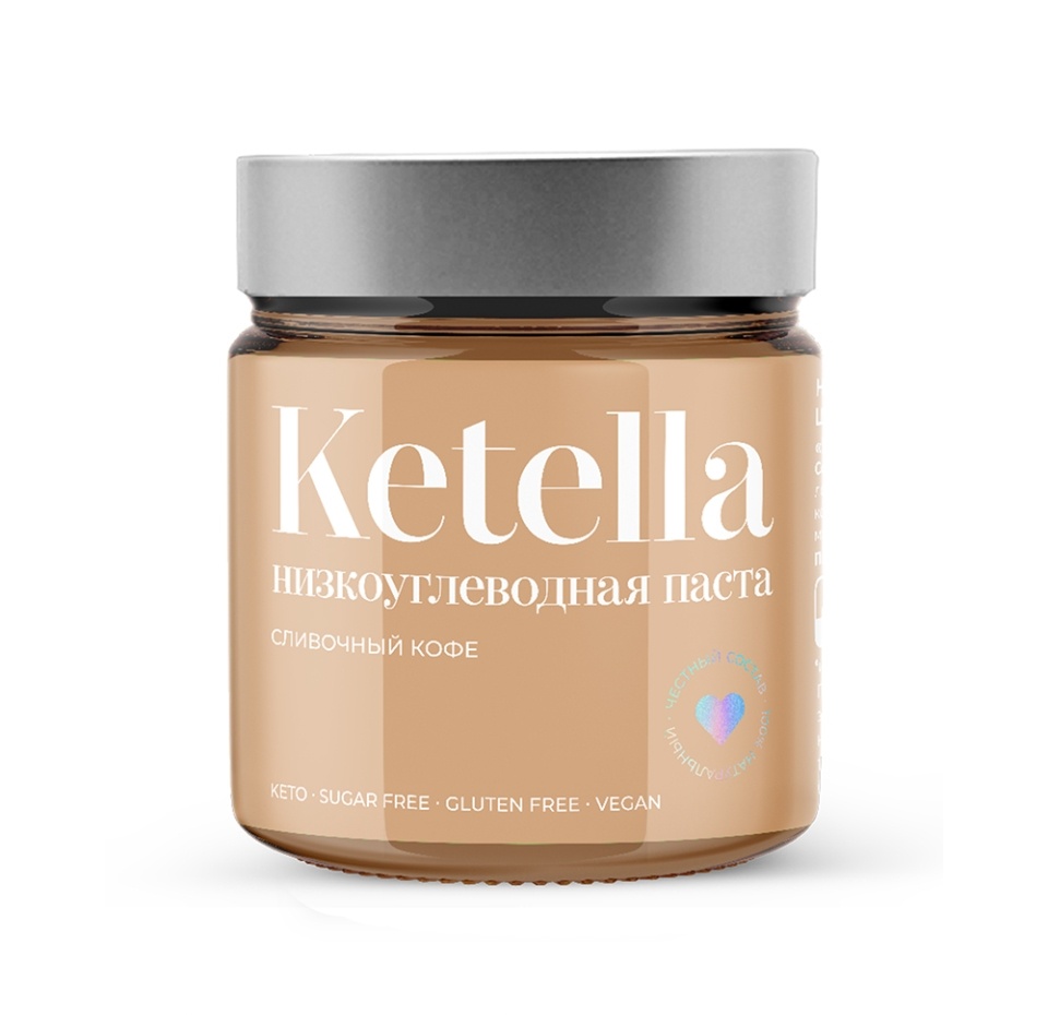 

Паста шоколадно-кофейная Ketella низкоуглеводная (веган, без сахара) 180г, Россия