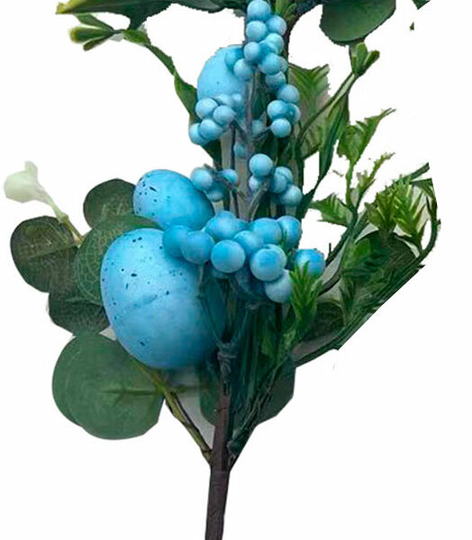 Декор пасхальный ветка с яйцами US 33 см