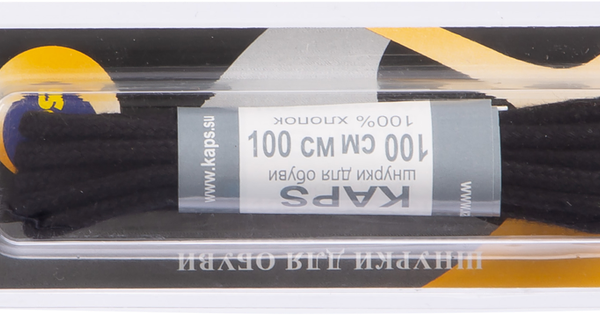 Шнурки круглые KAPS вощеные, средние коричневые, 100cм