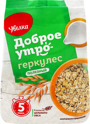 Хлопья овсяные УВЕЛКА Геркулес полезный, 400г