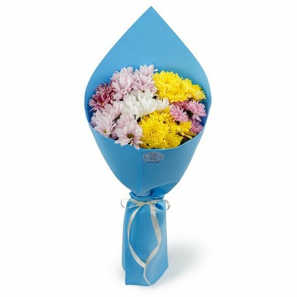 Букет из хризантем Звездное небо мини