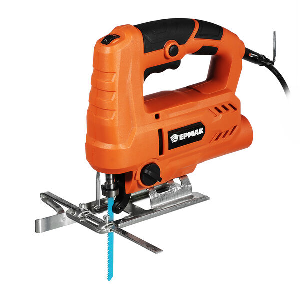 Ермак лобзик электр. лэ-570/б, 570вт, б/з патрон, рег. скорости, 800-3000 ход/мин, маятн. ход