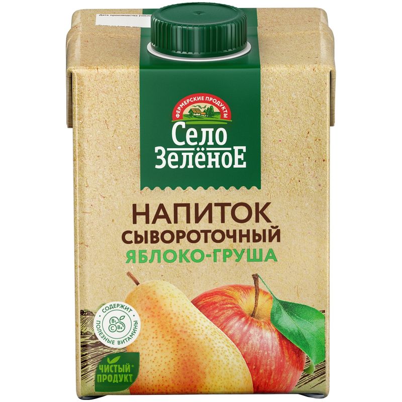 

Напиток сывороточный Село Зелёное Яблоко-груша 500 мл