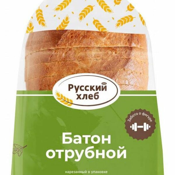 Батон Русский Хлеб Отрубной нарезка