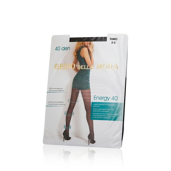 Женские колготки Grido della Moda Energy 40den fumo 2 размер