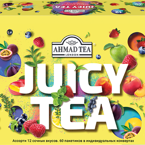Ассорти чая Ahmad Tea Juicy tea 12 вкусов 60 пакетиков, 95г