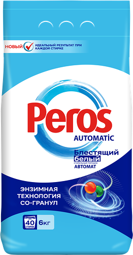 Стиральный порошок для белого белья PEROS автомат, 6кг