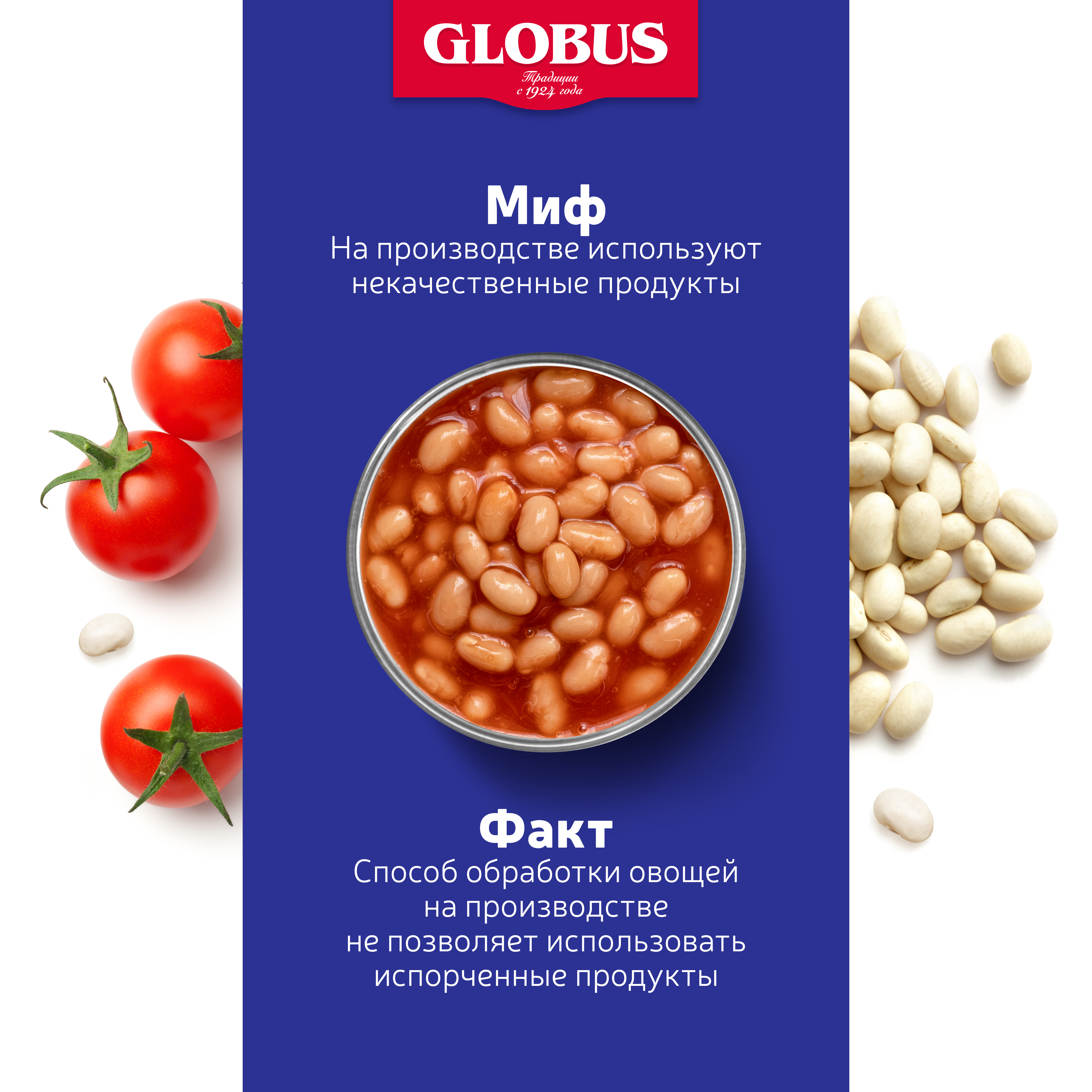 

Фасоль консервированная Globus печеная 500 мл