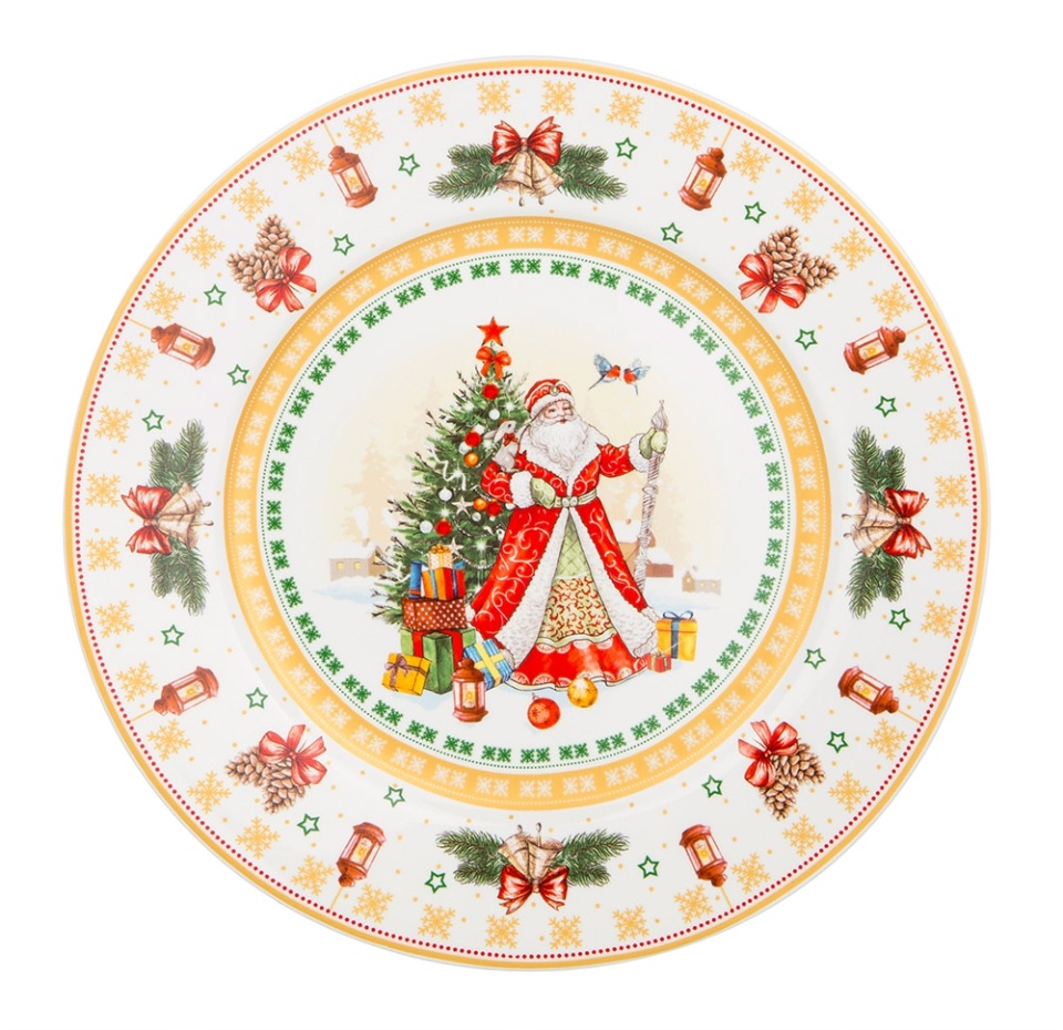 

Тарелка закусочная Lefard Дед Мороз фарфор 20.5 см