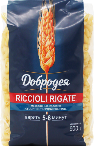 

Макароны Добродея Riccioli Rigatе 900 г