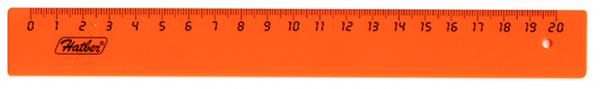 Линейка Hatber пластиковая флуоресцентная, 20 см