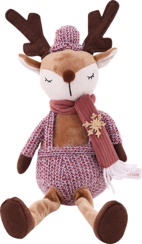 

Фигура новогодняя Homeclub олень со снежинкой с мягкими ногами розовый 42 см в ассортименте