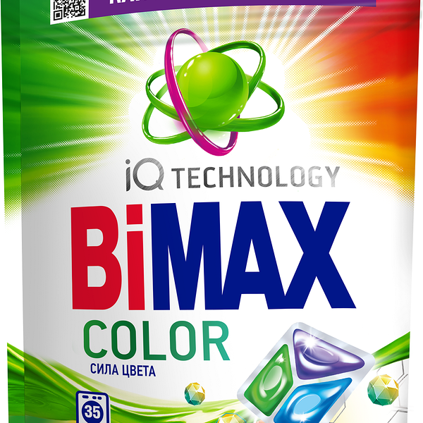 Капсулы для стирки Bimax Color, 35 шт, 455 г