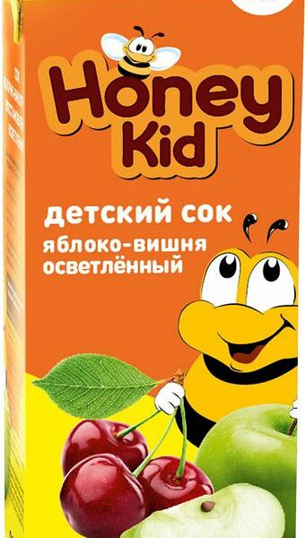Сок Honey kid яблочно-вишневый восстановленный осветлённый 200мл