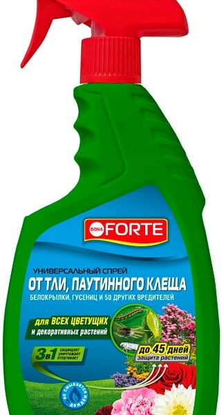 Спрей от тли Bona Forte от паутинного клеща и других 50 видов насекомых 750мл