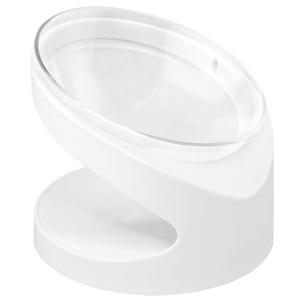 Миска для животных НЕ ОДИН ДОМА Хрусталик белая 14х13х14см