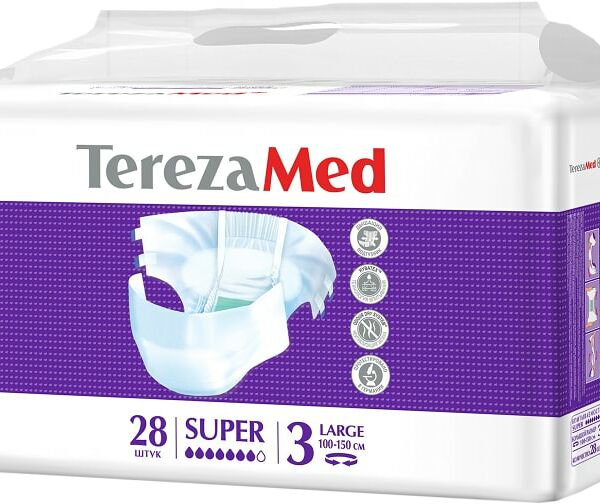 Подгузники TerezaMed Super L для взрослых 28шт