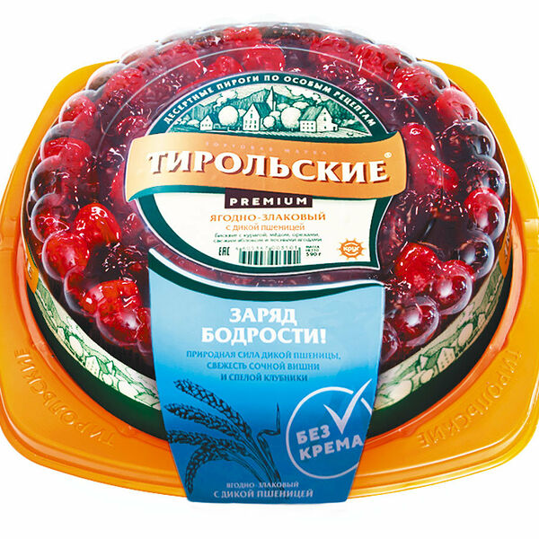 Пирог Ягодно-злаковый с дикой пшеницей ТМ Тирольские