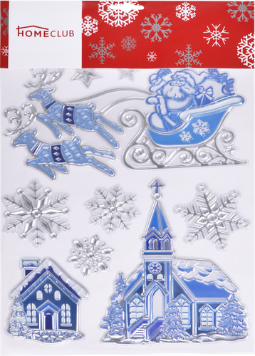 

Наклейки для окон и стен Homeclub Ледяные орнаменты в ассортименте, 27 x 35 см