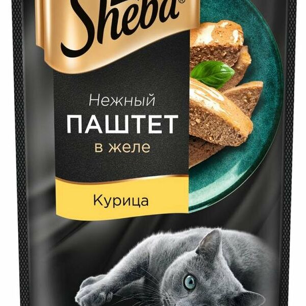 Влажный корм для кошек Sheba Нежный паштет в желе с курицей