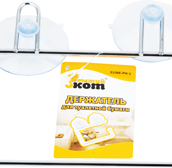 Держатель для туалетной бумаги Рыжий Кот на присосках, 14,6х12,3х1,5 см