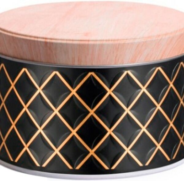 Банка для сыпучих продуктов Mallony Classico Nero жестяная с крышкой 1.1л