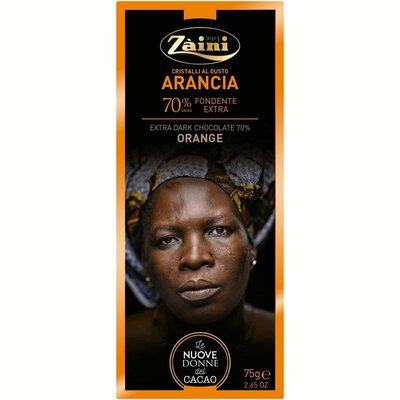 Шоколад Zaini горький какао с апельсином 70% 75 г