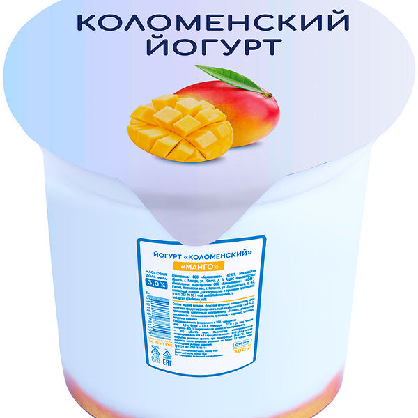 Йогурт Коломенский Манго 3.0% 300г