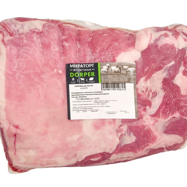 Корейка ягненка Мираторг Dorper на кости замороженная