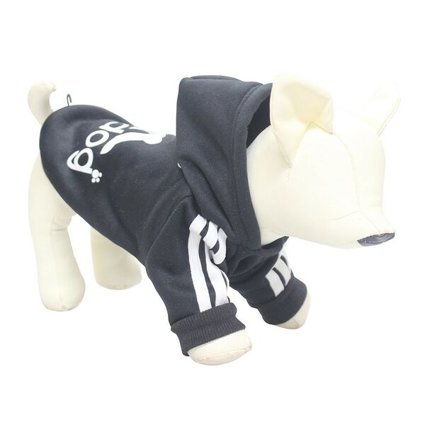 Толстовка для собак FOXIE Adidog Sport XL (длина спины 45см, обхват груди 58-62см) черная