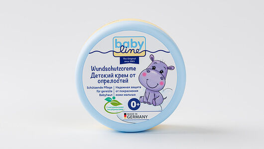 Крем от опрелостей Baby line детский под подгузник с миндальным маслом и пантенолом