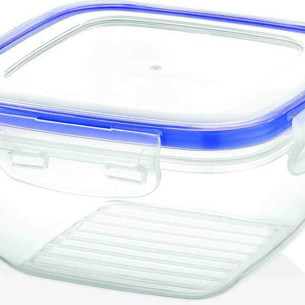 Контейнер Глобус квадратный с крышкой 15×15×8 см